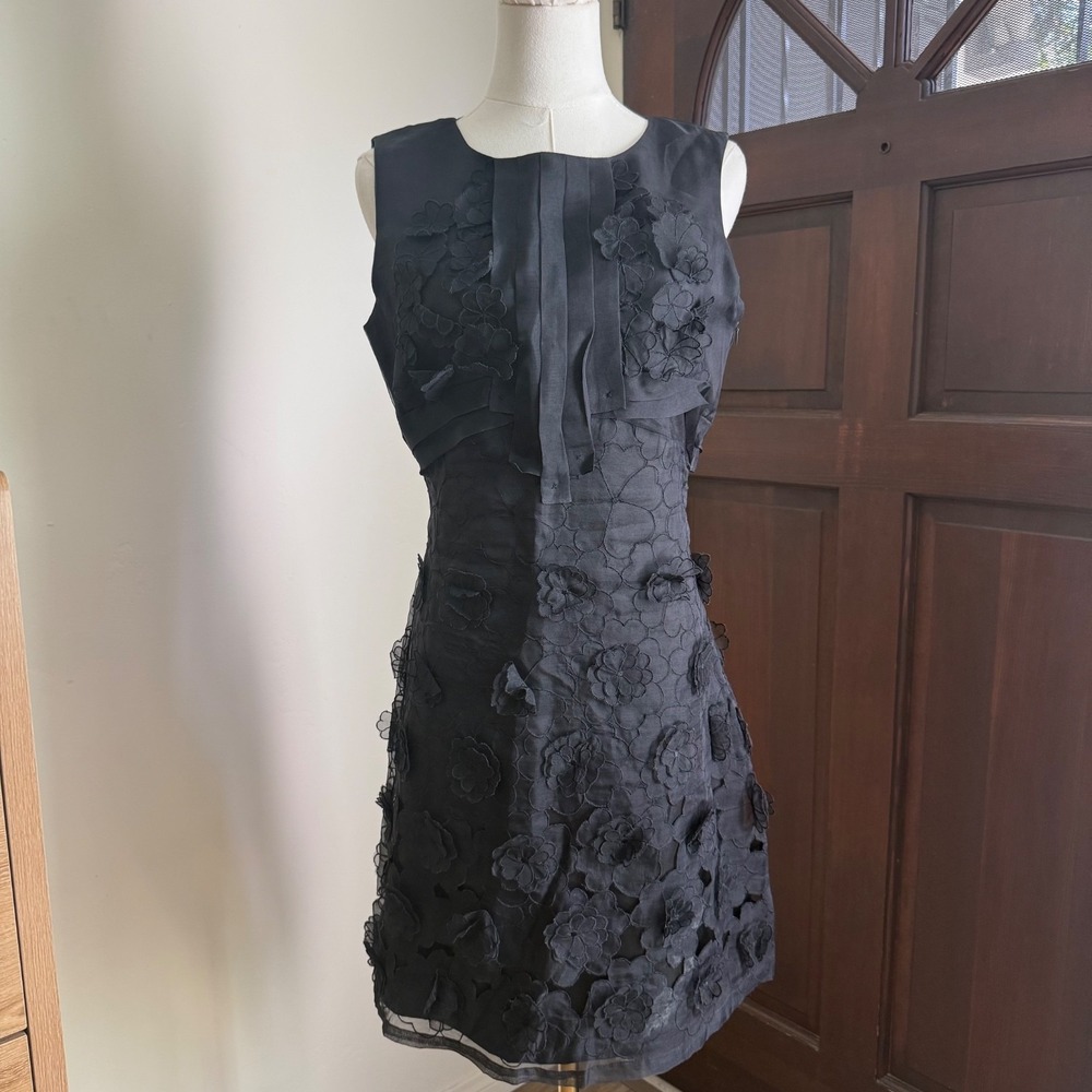 Class by Roberto Cavalli Midi Dress Floral Lace | Black | IT 44 US 10 Fit Small